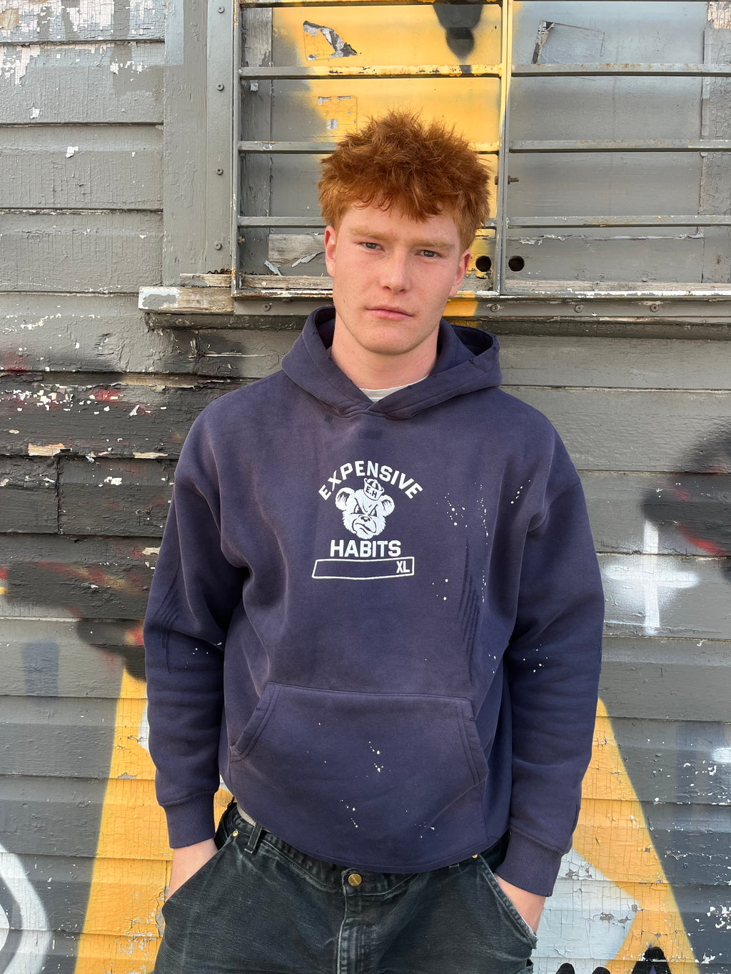 E.H College Hoodie navy